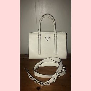 Guess White Satchel Bag
